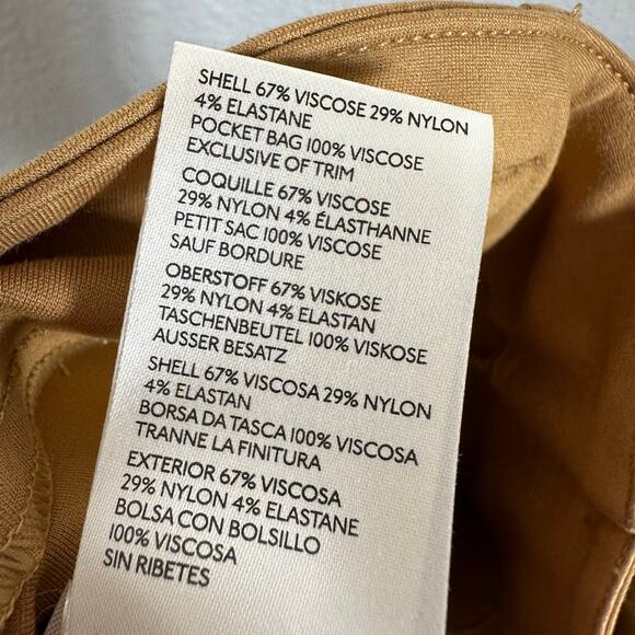 Maeve by Anthropologie Womens Naomi Ponte Wide Leg Flare Pants in Bronze Size 10 - Picture 7 of 15